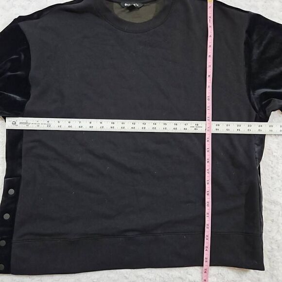 Athleta Black Retroplush Velvet Crewneck Black Womens Size XL #466916 - Picture 6 of 8